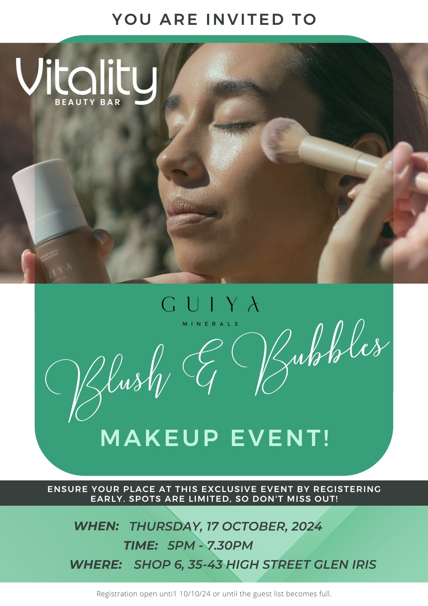 Blush & Bubbles Makeup Event