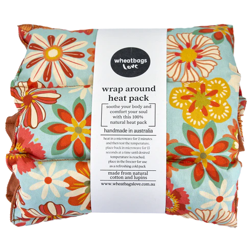 Wrap Around Heat Pack Groovy Flowers Khaki